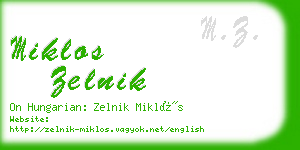miklos zelnik business card